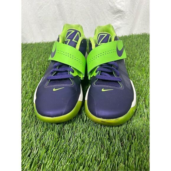 Nike id KD 4 Nerf Purple / Neon Green Sneakers Kevin Durant 532272-991 Size 7.5 - Picture 2 of 6